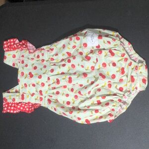 Caroline Kate Cherry Print Toddler Girl Romper Bubble. Size 3 T